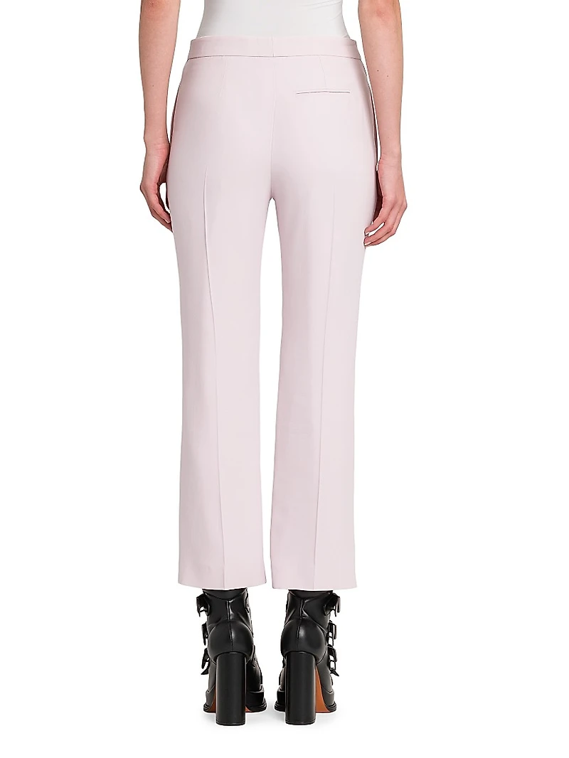 Crepe Cropped Cigarette Pants