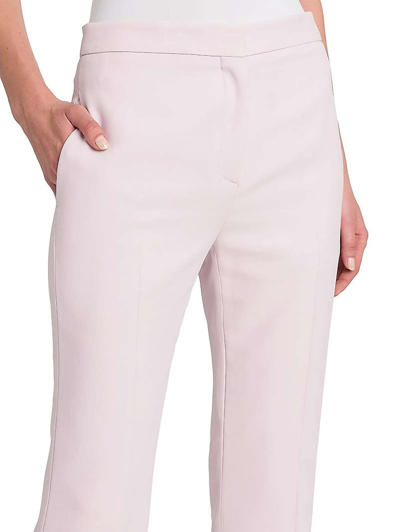 Crepe Cropped Cigarette Pants