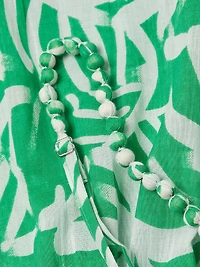 Brittany Leafy Tiered Midi-Dress