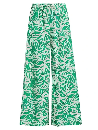 Nico Leafy Wide-Leg Pants
