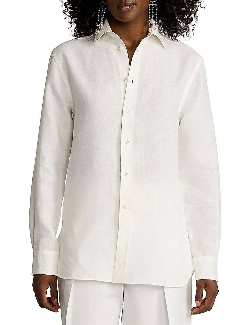 Linen Button-Up Shirt