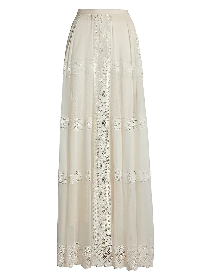Cotton-Silk Voile Maxi Skirt