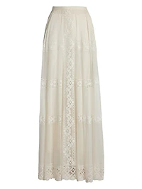 Cotton-Silk Voile Maxi Skirt