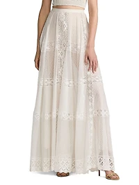 Cotton-Silk Voile Maxi Skirt