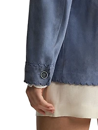 Rennie Suede Fringe-Trim Jacket