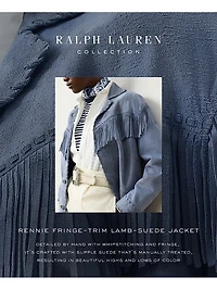 Rennie Suede Fringe-Trim Jacket