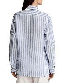 Capri Striped Linen Relaxed-Fit Shirt