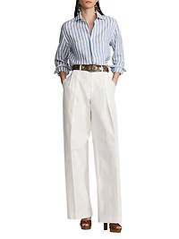 Capri Striped Linen Relaxed-Fit Shirt