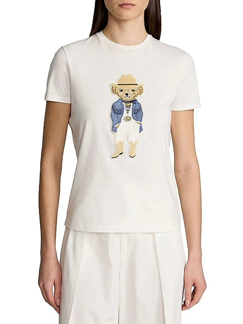 Cowboy Polo Bear Cotton T-Shirt