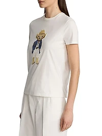 Cowboy Polo Bear Cotton T-Shirt