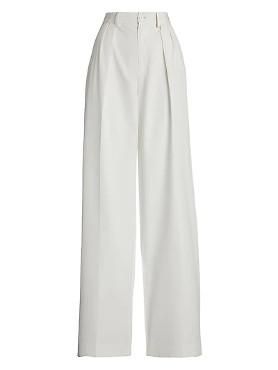 Washed Cotton High-Rise Wide-Leg Pants