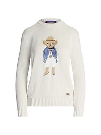 Hamptons Spring Polo Bear Lofty Silk Sweater