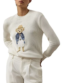 Hamptons Spring Polo Bear Lofty Silk Sweater