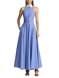 Eldred Cotton Halter Maxi Dress