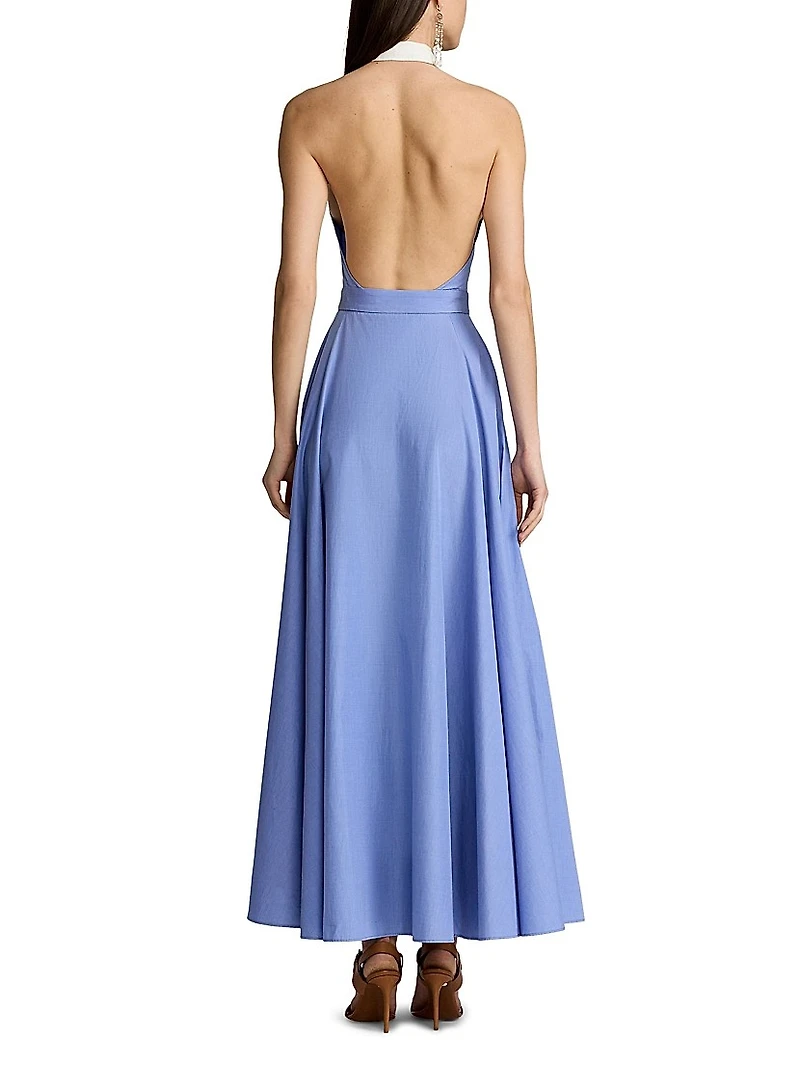 Eldred Cotton Halter Maxi Dress