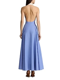 Eldred Cotton Halter Maxi Dress