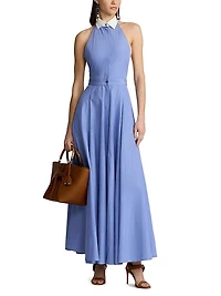 Eldred Cotton Halter Maxi Dress