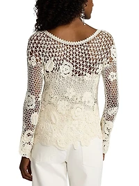 Floral Cotton Crochet Top
