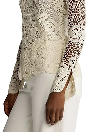 Floral Cotton Crochet Top