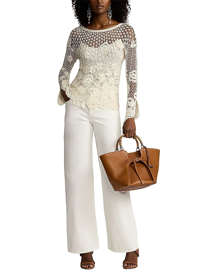 Floral Cotton Crochet Top