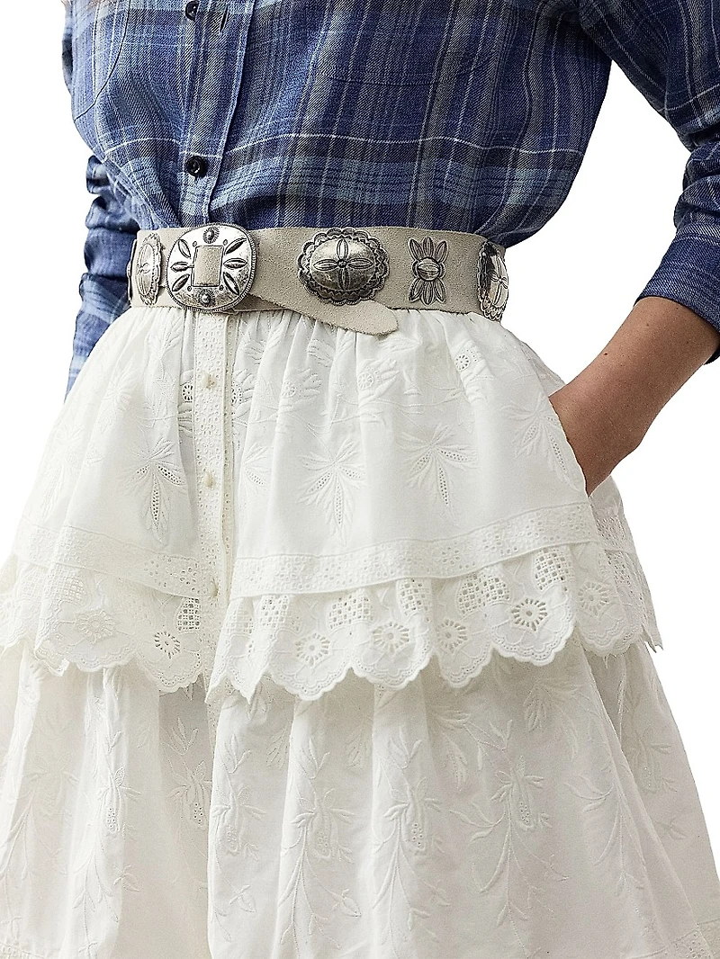 Concho Suede Belt