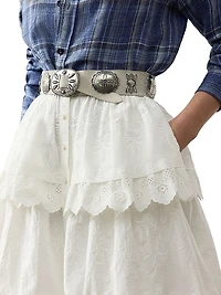Concho Suede Belt