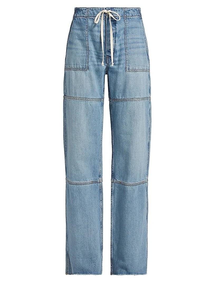 Beach Drawstring Relaxed-Fit Jeans
