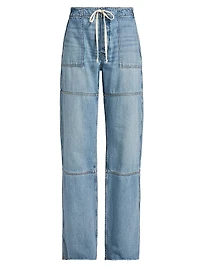 Beach Drawstring Relaxed-Fit Jeans