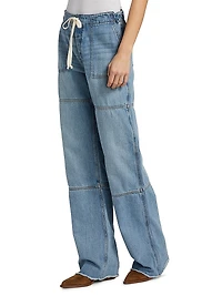 Beach Drawstring Relaxed-Fit Jeans