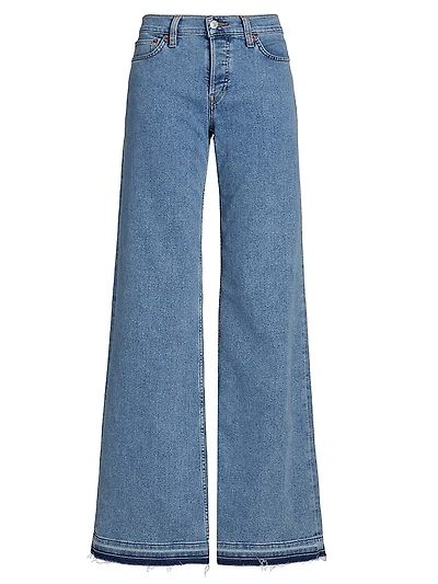 Mid-Rise Wide Leg Jeans