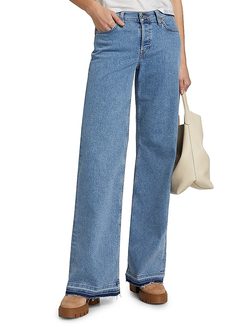 Mid-Rise Wide Leg Jeans