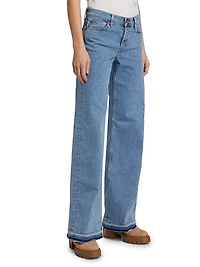 Mid-Rise Wide Leg Jeans