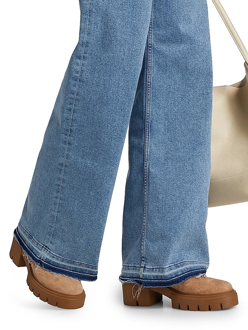 Mid-Rise Wide Leg Jeans