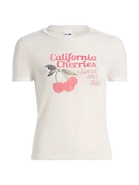 Tiny Cherries Graphic Cotton-Blend T-Shirt