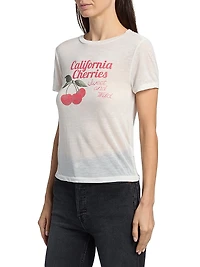 Tiny Cherries Graphic Cotton-Blend T-Shirt