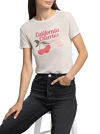 Tiny Cherries Graphic Cotton-Blend T-Shirt