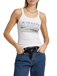 Graphic Rib-Knit Tank