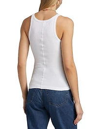 Graphic Rib-Knit Tank