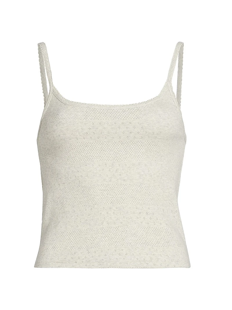 Jolie Pointelle Organic Cotton Tank