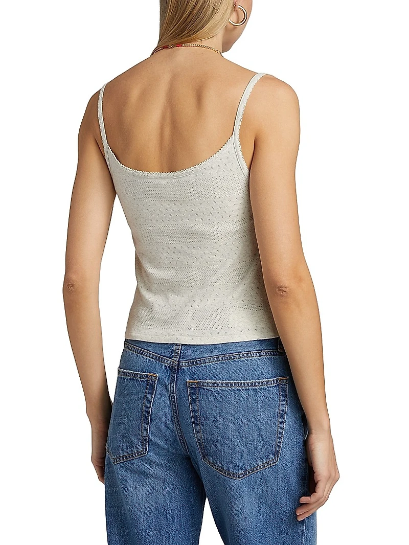 Jolie Pointelle Organic Cotton Tank