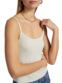 Jolie Pointelle Organic Cotton Tank