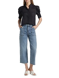 Gillian Polka Dot Silk Top