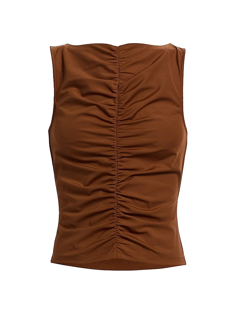 Ruched Sleeveless Top