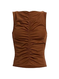 Ruched Sleeveless Top