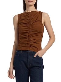 Ruched Sleeveless Top