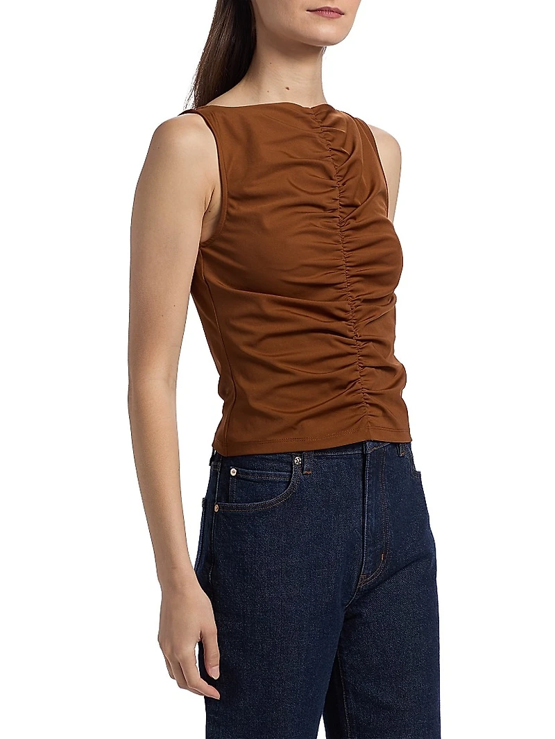 Ruched Sleeveless Top