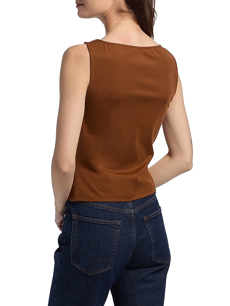 Ruched Sleeveless Top