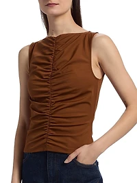 Ruched Sleeveless Top