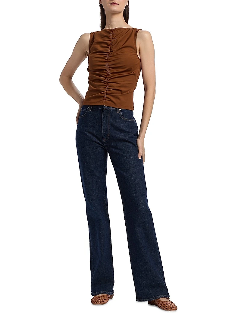 Ruched Sleeveless Top