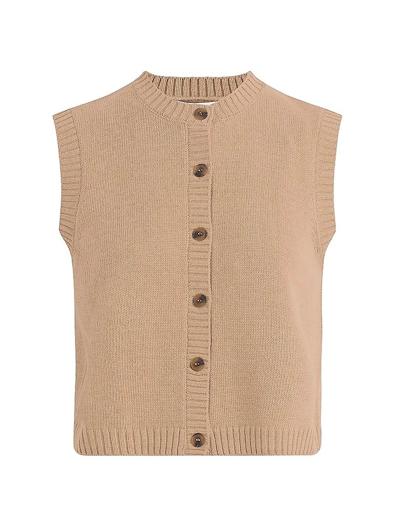 The Noa Wool-Blend Cardigan Vest
